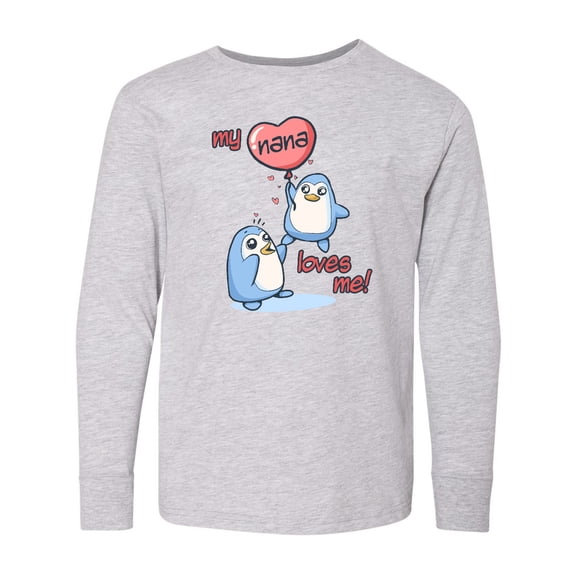 Inktastic My Nana Loves Me Long Sleeve Youth T-Shirt