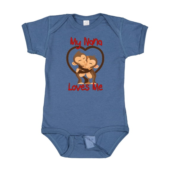 Inktastic My Nana Loves Me Monkey Boys or Girls Baby Bodysuit