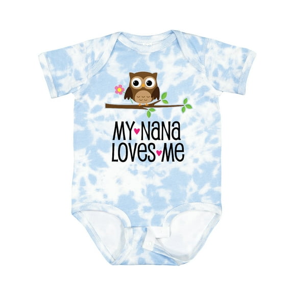 Inktastic My Nana Loves Me Owl Girls Baby Bodysuit