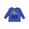 thumbnail image 1 of Inktastic My Nana Loves Me Owl Girls Long Sleeve Toddler T-Shirt, 1 of 5