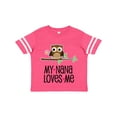 thumbnail image 1 of Inktastic My Nana Loves Me Owl Girls Toddler T-Shirt, 1 of 5