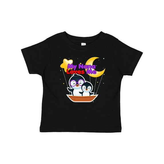 Inktastic My Nana Loves Me Penguin Boys or Girls Baby T-Shirt