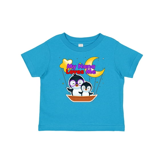 Inktastic My Nana Loves Me Penguin Boys or Girls Baby T-Shirt
