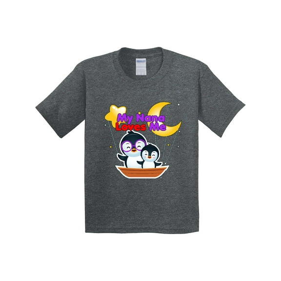Inktastic My Nana Loves Me Penguin Youth T-Shirt