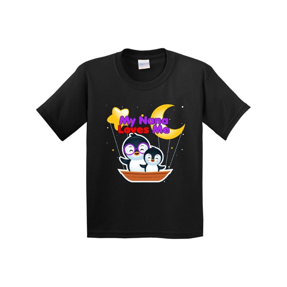 Inktastic My Nana Loves Me Penguin Youth T-Shirt