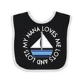 thumbnail image 1 of Inktastic My Nana Loves Me Sailboat Boys Boys Baby Bib, 1 of 4