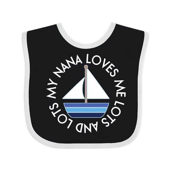 Inktastic My Nana Loves Me Sailboat Boys Boys Baby Bib