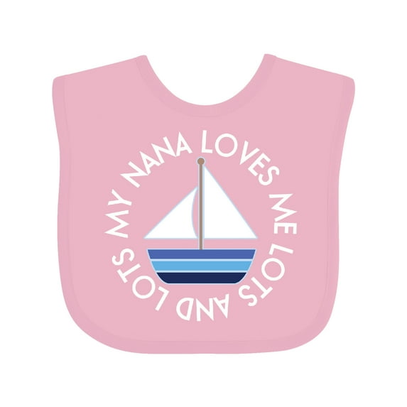 Inktastic My Nana Loves Me Sailboat Boys Boys Baby Bib