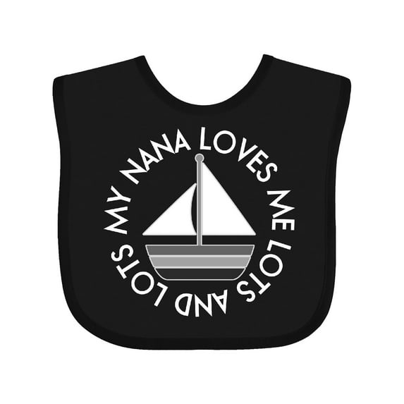 Inktastic My Nana Loves Me Sailboat Boys Boys Baby Bib