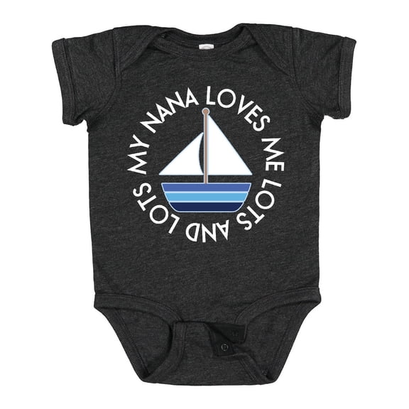 Inktastic My Nana Loves Me Sailboat Boys Boys Baby Bodysuit