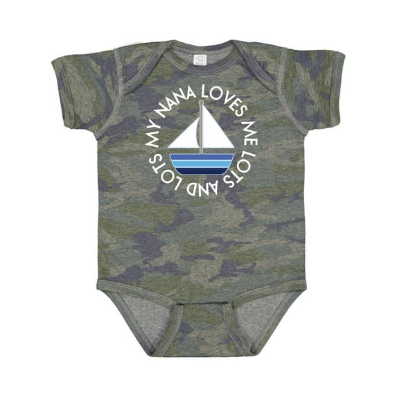 Inktastic My Nana Loves Me Sailboat Boys Boys Baby Bodysuit