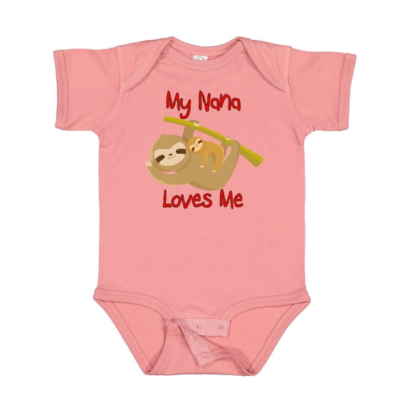 Inktastic My Nana Loves Me Sloth Boys or Girls Baby Bodysuit