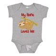thumbnail image 1 of Inktastic My Nana Loves Me Sloth Boys or Girls Baby Bodysuit, 1 of 5