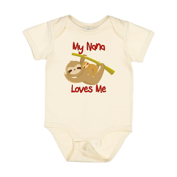 Inktastic My Nana Loves Me Sloth Boys or Girls Baby Bodysuit