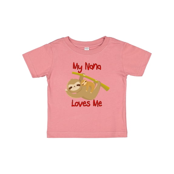 Inktastic My Nana Loves Me Sloth Boys or Girls Baby T-Shirt