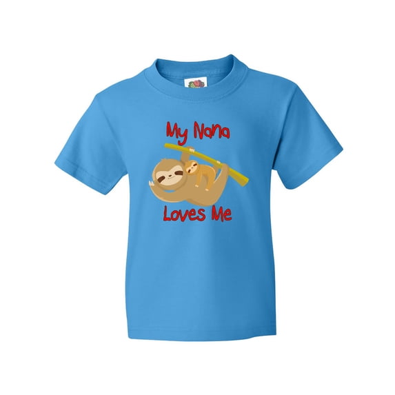Inktastic My Nana Loves Me Sloth Youth T-Shirt
