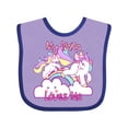 thumbnail image 1 of Inktastic My Nana Loves Me Unicorn Girls Baby Bib, 1 of 4