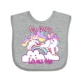 thumbnail image 1 of Inktastic My Nana Loves Me Unicorn Girls Baby Bib, 1 of 4