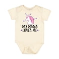 thumbnail image 1 of Inktastic My Nana Loves Me Unicorn Girls Baby Bodysuit, 1 of 5