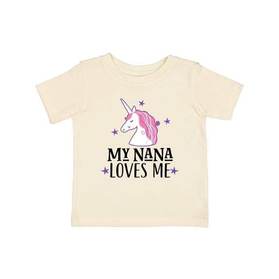 Inktastic My Nana Loves Me Unicorn Girls Baby T-Shirt