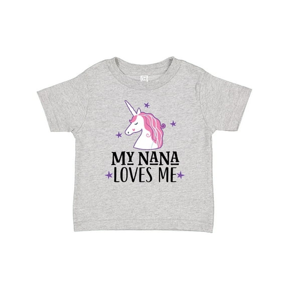 Inktastic My Nana Loves Me Unicorn Girls Baby T-Shirt