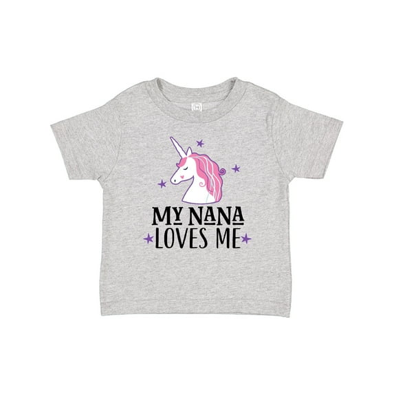 Inktastic My Nana Loves Me Unicorn Girls Baby T-Shirt