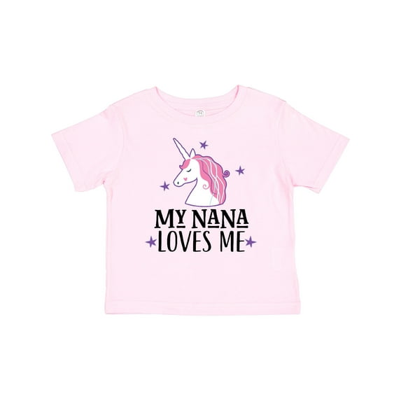 Inktastic My Nana Loves Me Unicorn Girls Baby T-Shirt