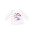 thumbnail image 1 of Inktastic My Nana Loves Me Unicorn Girls Long Sleeve Toddler T-Shirt, 1 of 5
