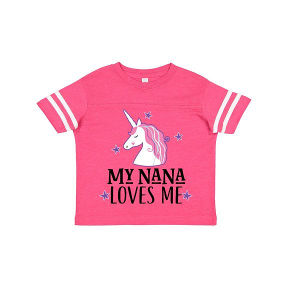 Inktastic My Nana Loves Me Unicorn Girls Toddler T-Shirt