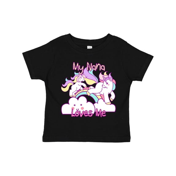 Inktastic My Nana Loves Me Unicorn Girls Toddler T-Shirt