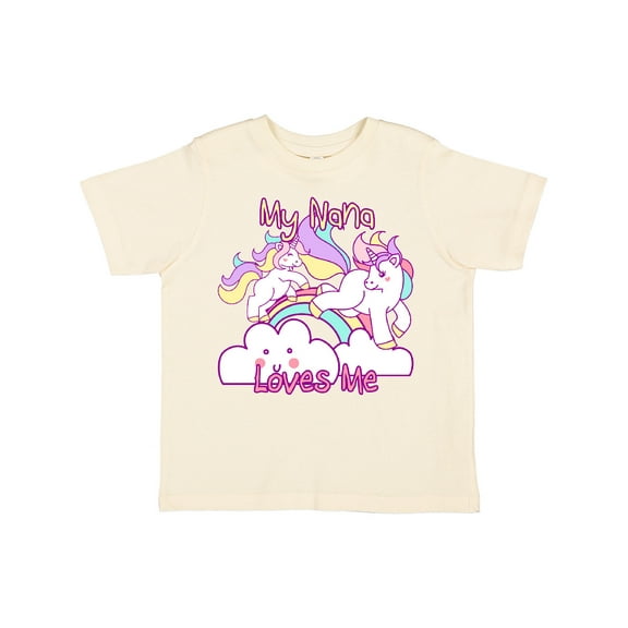 Inktastic My Nana Loves Me Unicorn Girls Toddler T-Shirt