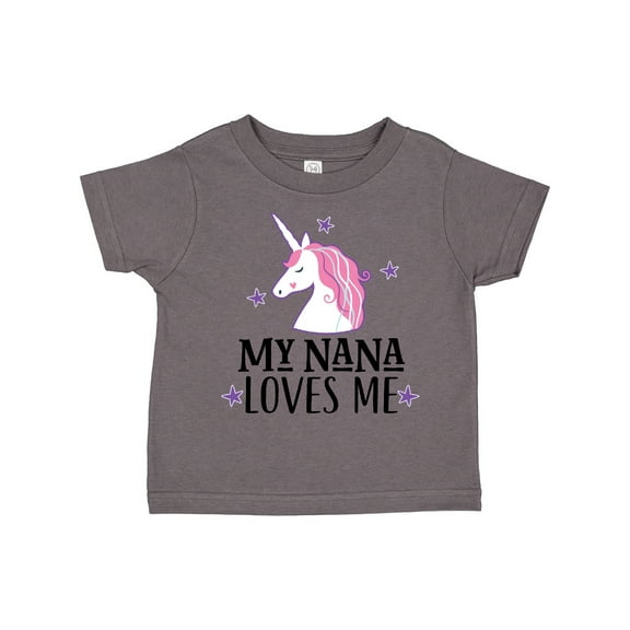 Inktastic My Nana Loves Me Unicorn Girls Toddler T-Shirt