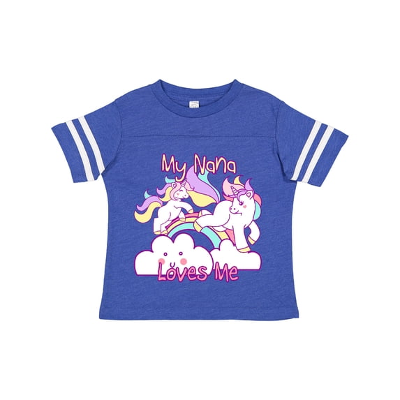 Inktastic My Nana Loves Me Unicorn Girls Toddler T-Shirt