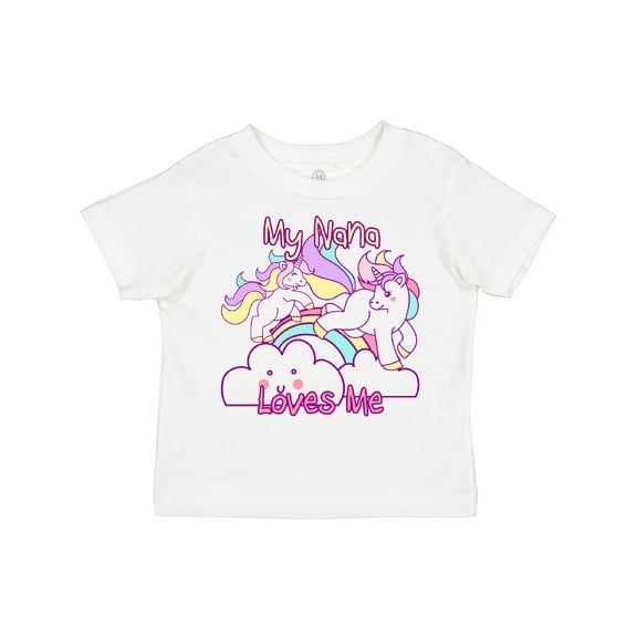 Inktastic My Nana Loves Me Unicorn Girls Toddler T-Shirt