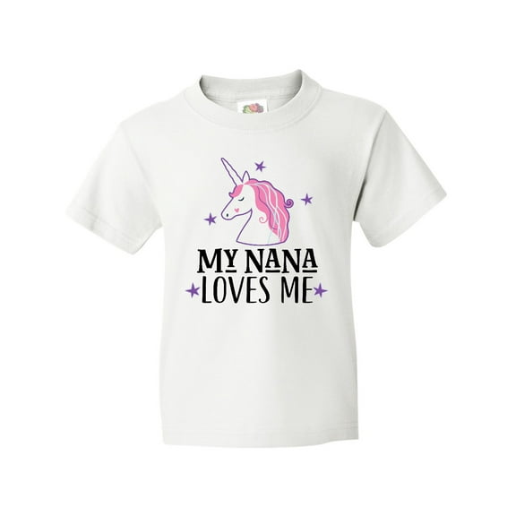 Inktastic My Nana Loves Me Unicorn Youth T-Shirt