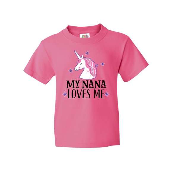 Inktastic My Nana Loves Me Unicorn Youth T-Shirt