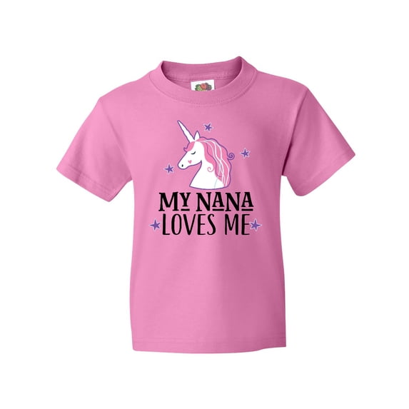 Inktastic My Nana Loves Me Unicorn Youth T-Shirt