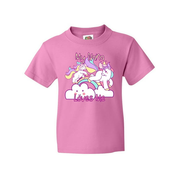 Inktastic My Nana Loves Me Unicorn Youth T-Shirt