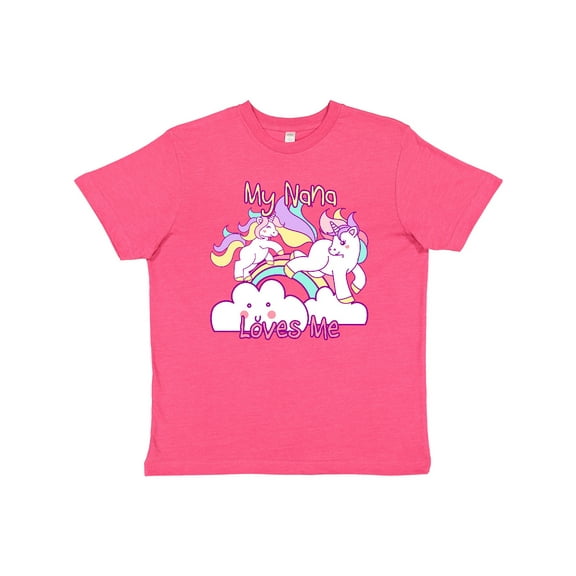Inktastic My Nana Loves Me Unicorn Youth T-Shirt