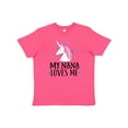 thumbnail image 1 of Inktastic My Nana Loves Me Unicorn Youth T-Shirt, 1 of 5
