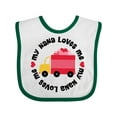 thumbnail image 1 of Inktastic My Nana Loves Me Valentine Boys or Girls Baby Bib, 1 of 4
