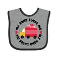 thumbnail image 1 of Inktastic My Nana Loves Me Valentine Boys or Girls Baby Bib, 1 of 4