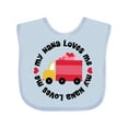 thumbnail image 1 of Inktastic My Nana Loves Me Valentine Boys or Girls Baby Bib, 1 of 4
