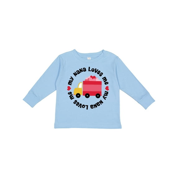 Inktastic My Nana Loves Me Valentine Boys or Girls Long Sleeve Toddler T-Shirt