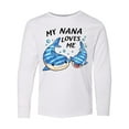 thumbnail image 1 of Inktastic My Nana Loves Me- Whale Shark Long Sleeve Youth T-Shirt, 1 of 5