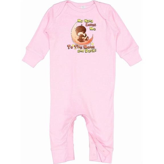 Inktastic My Nana Loves Me to the Moon and Back Baby Romper Coveralls