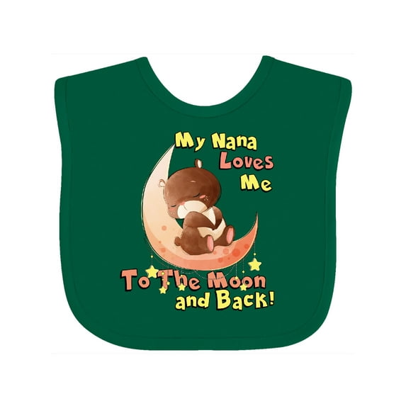 Inktastic My Nana Loves Me to the Moon and Back Boys or Girls Baby Bib