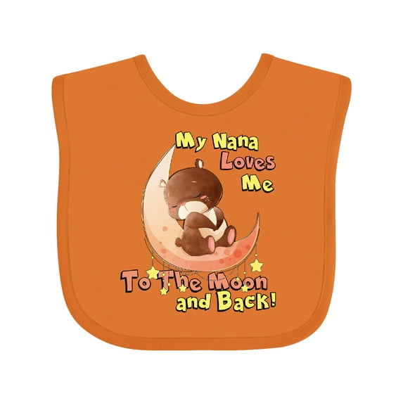 Inktastic My Nana Loves Me to the Moon and Back Boys or Girls Baby Bib