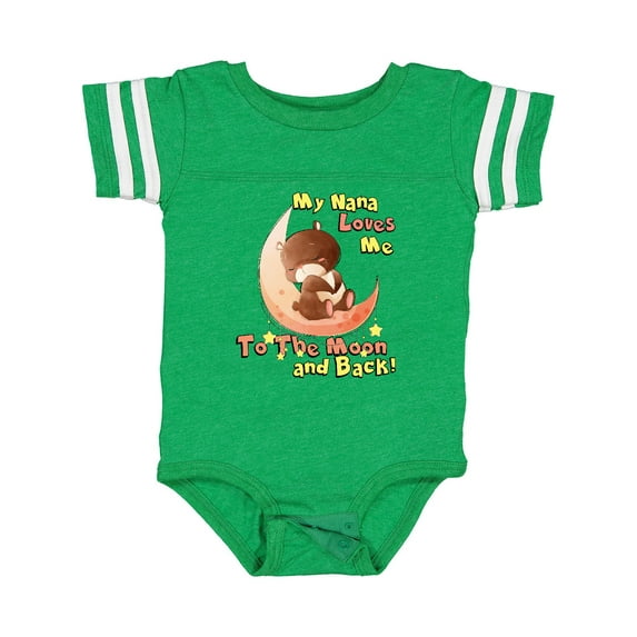 Inktastic My Nana Loves Me to the Moon and Back Boys or Girls Baby Bodysuit