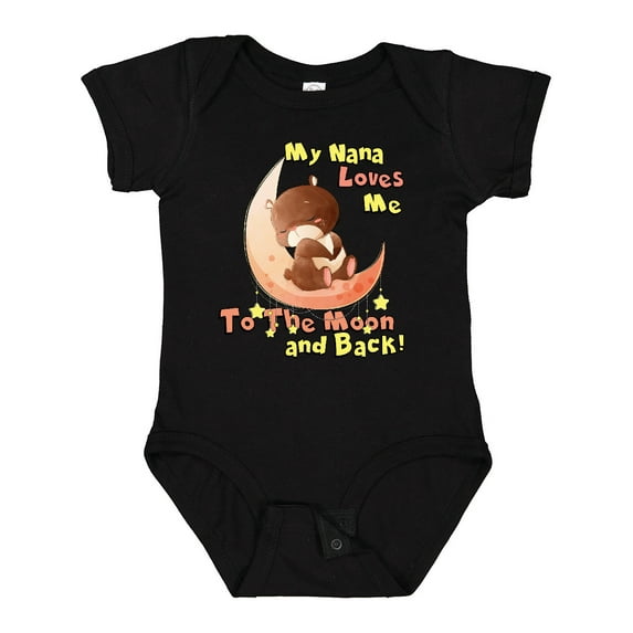 Inktastic My Nana Loves Me to the Moon and Back Boys or Girls Baby Bodysuit